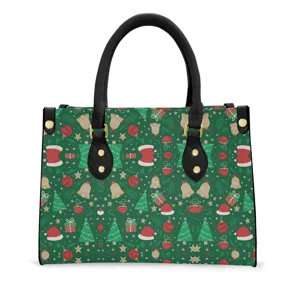 Dames handtas met kerstprint shopper tas met een feestelijk en stijlvol design.