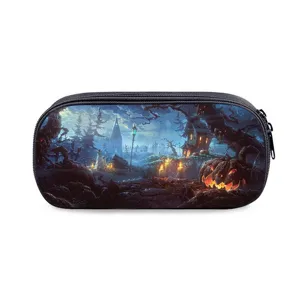 Halloween theme pencil case large capacity waterproof stationery bag for students