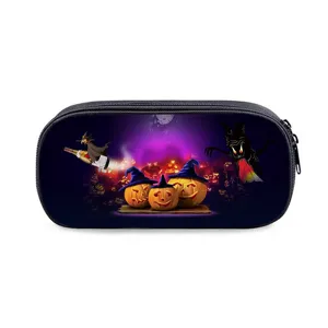 Halloween pencil case large capacity stationery bag waterproof student pen box festive style