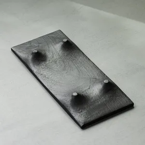 Japanese Wabi-Sabi solid wood rectangular tea tray, carbonized walnut dry brewing table.