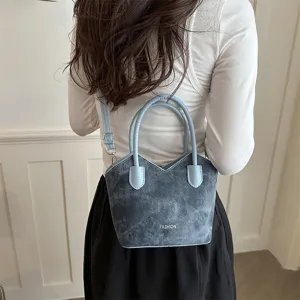 Casual denim τσάντα χειρός για γυναίκες, κομψή μοντέρνα τσάντα ώμου, κύρια προβολή.