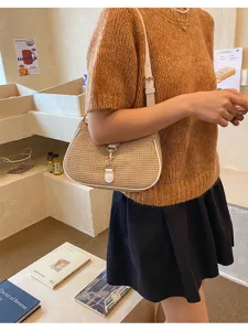 Woven shoulder bag underarm hobo bag stylish commuting purse for women trend design