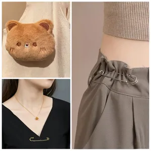 Épingle de sûreté en acier inoxydable broche pour vêtements et sac fixation DIY détail.