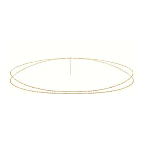 Chaine de taille dore double couche chaine de corps minimaliste bijoux de plage detail