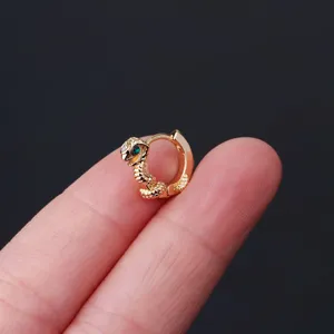 Edelstahl Schlange U-förmige Ohrklemme mit funkelnden Zirkonia für Damen Knorpel Piercing.