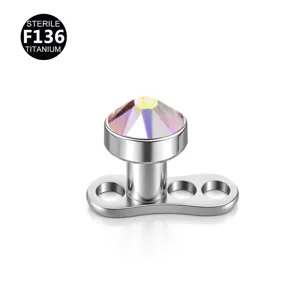 F136 Titanium Dermal Anchor Microdermal Top Crystal Piercing Jewelry Body Piercing