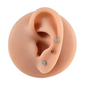 F136 Τιτάνιο Φυσική Πέτρα Σκουλαρίκια Piercing Σώματος Χόνδρος Labret Κοσμήματα Αξεσουάρ