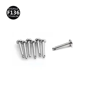 ASTM F136 Titan Labret Stecker Flachrücken Piercing Schmuck Ersatzteile online kaufen.