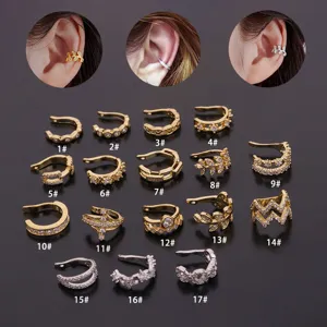 Edelstahl Zirkonia Ohrklemmen Für Damen Ohne Piercing U-Form Ohrclip Ohrringe Minimalistische Geometrische Ohrenschmuck Geschenk
