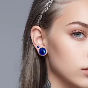 Blauer Glas Ohr Plug Piercing Dehnstab Tunnel 1 Stueck Koerperschmuck Modisches Accessoire