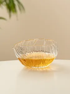 Clear glass tea pitcher fairness cup heat-resistant teapot accessory for kung fu tea ceremony.