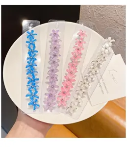 Set de mini pinces à cheveux fleur pour enfants, jolies épingles avec strass pour filles.