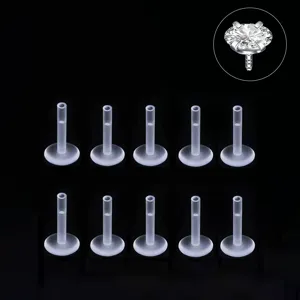 Helder Acryl Lippiercing Basis Vervanging Body Piercing Staaf Component Geometrisch Gepolijst Algemene Sieraden Accessoire