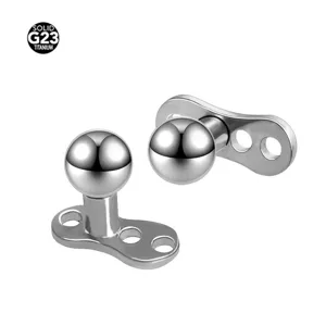 G23 titane microdermal piercing haut boule bijoux de corps ancre dermique ensemble