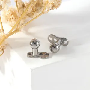 Bijou de piercing d'ancrage dermique en titane G23 avec design de boule ronde.