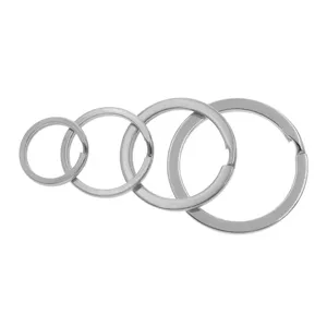 Stainless Steel Split Key Ring Double Line Flat Round Key Ring For DIY Bag Leather Hardware Keychain Jewelry Making Accessories