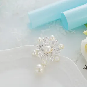 Squisita spilla perle strass corsage in lega accessorio per abbigliamento dettaglio