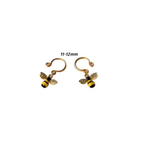 316L Stainless Steel Bee Fake Nipple Ring Non Piercing Body Piercing Jewelry 11-12mm