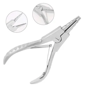 Pince à Piercing Professionnelle en Acier Inoxydable 316L Pince pour Ouvrir et Fermer les Anneaux pour Bijoux de Piercing
