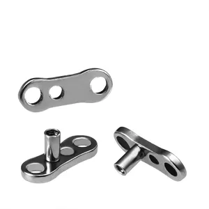 Titanium Steel Dermal Anchor Base Electroplated Geometric Body Piercing Jewelry Unisex Skin Piercing Micro Dermal Anchor G23 Titanium Dermal Anchor Base