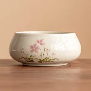 Handgeschilderde Keramiek Madeliefje Theewas Kom Stroas Glazuur Kung Fu Thee Accessoires Grote Penseelwasser Jianshui Voor Thuis