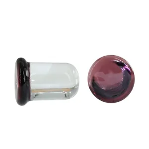 Glas Ohr Dehner Stecker Pilz Tunnel lila Body Piercing Schmuck Größe 1.6 bis 25mm