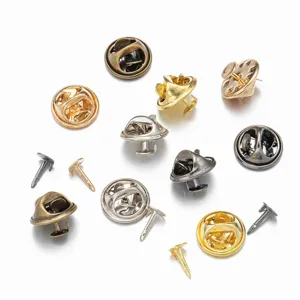 Conjunto de cierres de mariposa de metal para insignias DIY accesorios repuesto piezas