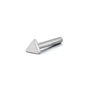 G23 Titanium Labret Stud Flat Back Base Triangle Body Piercing Jewelry 1.2mm Size