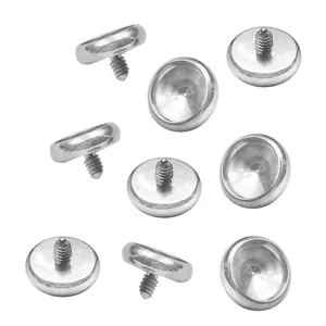 G23 Titanium Dermal Anchor Tops Internally Threaded Piercing Accessories Steel Color Skin Jewelry For Women Men