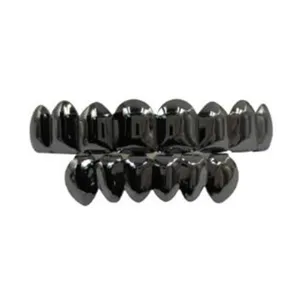 Metal Grillz Top and Bottom Set Hip Hop Teeth Grillz Grills Fashion Body Jewelry Detail