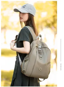 Casual nylon backpack for women stylish daily outdoor travel lightweight school book bag