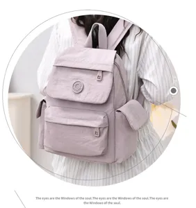 Lightweight fashionable large capacity women backpack stylish versatile travel school bag