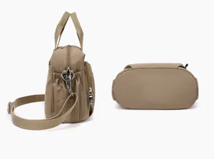 Sac bandoulière femme léger en nylon sac à main décontracté kaki fourre-tout quotidien