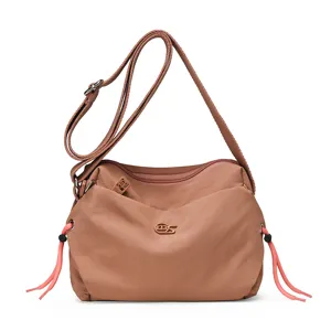 Chic lightweight nylon crossbody shoulder bag for women, trendy casual daily use main view.