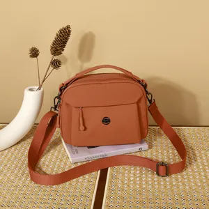 Women's Casual Nylon Shoulder Crossbody Bag Multi-Layer Lightweight Daily Travel Handbag Versatile Fashion Purse