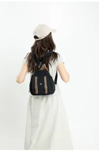 Donna piccolo zaino convertibile casual leggero giornaliero viaggio mini borsa top