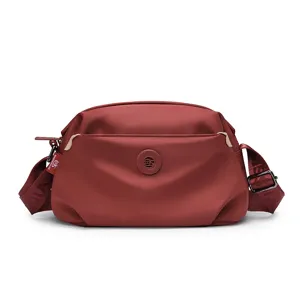Stylish casual nylon shoulder crossbody bag for women, multi-pocket commuting travel bag.