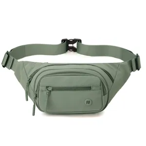 Women Nylon Crossbody Bag Casual Fashion Waist Pack Multi Pocket Chest Bag Outdoor Travel Shoulder Bag