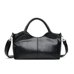 Fashion women shoulder crossbody bag large capacity soft PU leather handbag daily use