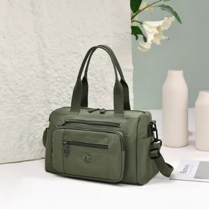Borsa a tracolla da donna in nylon elegante borsa casual impermeabile con tasche multiple.
