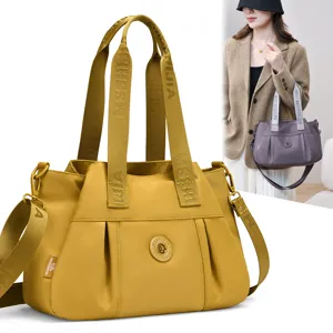 Women Fashion Large Capacity Waterproof Tote Bag Casual Nylon Shoulder Bag Travel Crossbody Bag Daily Commute Handbag