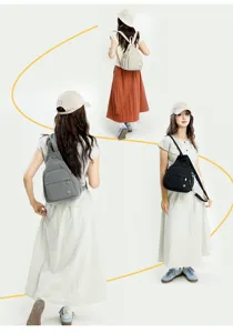 Versatile multi-use casual backpack and chest bag for women, lightweight and stylish daily bag.
