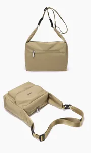 Casual nylon crossbody bag for women, lightweight daily shoulder bag with adjustable strap.