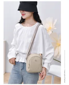 Nylon multi-layer crossbody bag casual simple fashion shoulder bag for women daily use