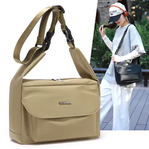 Minimalist Nylon Crossbody Bag For Women Large Capacity Lightweight Shoulder Bag Casual Commute Messenger Handbag