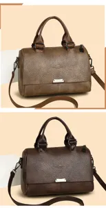 Classic women handbag large capacity commuter shoulder bag elegant pu leather tote bag daily use