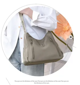 Casual nylon crossbody shoulder bag for women, lightweight waterproof commuter bag.