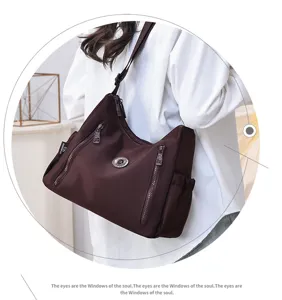 Casual nylon shoulder bag for women waterproof daily commute crossbody handbag 85c