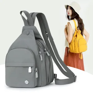 Trendy multi-purpose casual backpack and chest bag for women, lightweight and stylish.