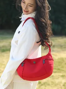 Korean Style Casual Nylon Crossbody Bag Large Capacity Simple Versatile Shoulder Bag Women Daily Commute Handbag